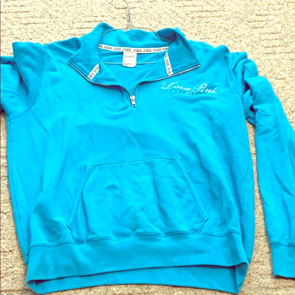 VS Pink Sweatshirt 1/3 Zipper Great Condition